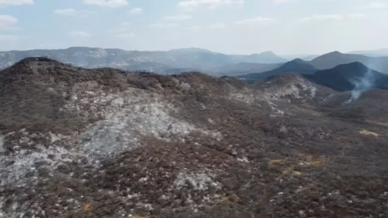 Incêndio no Sertão da Paraíba é controlado, mas bombeiros vão ficar em serra para prevenir novos focos