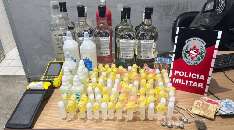 PM encerra festa após encontrar substâncias entorpecentes em Campina Grande