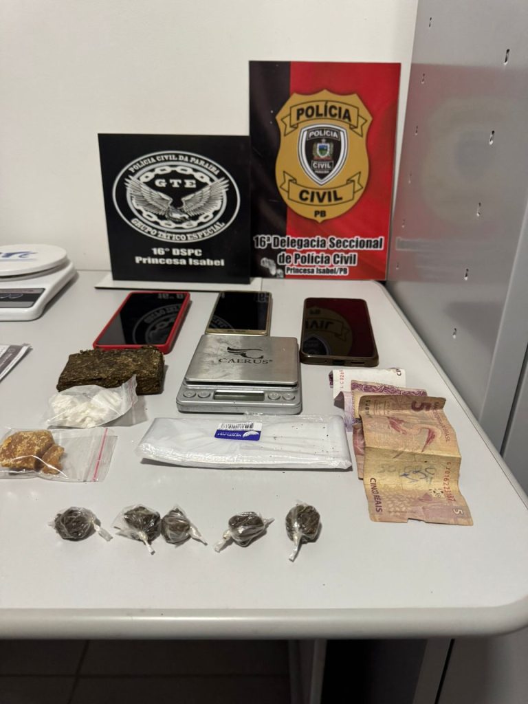 Operação Nêmesis cumpre três prisões e apreende drogas e veículo usado em crime em Princesa Isabel