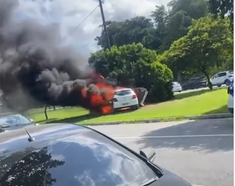 Incêndio em veículo nos Bancários mobiliza bombeiros e é investigado