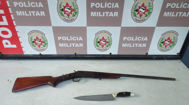 PM prende suspeito por violência doméstica e apreende arma de fogo em Mogeiro