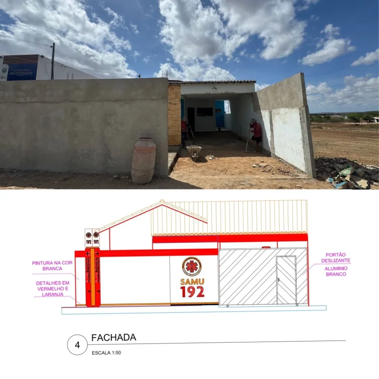 Prefeito Onildo vistoria obras da base descentralizada do SAMU em São Domingos do Cariri