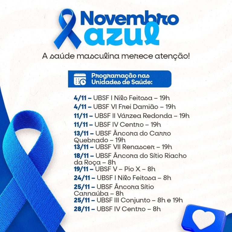 Novembro Azul: Sumé intensifica ações de promoção à saúde masculina com ampla programação