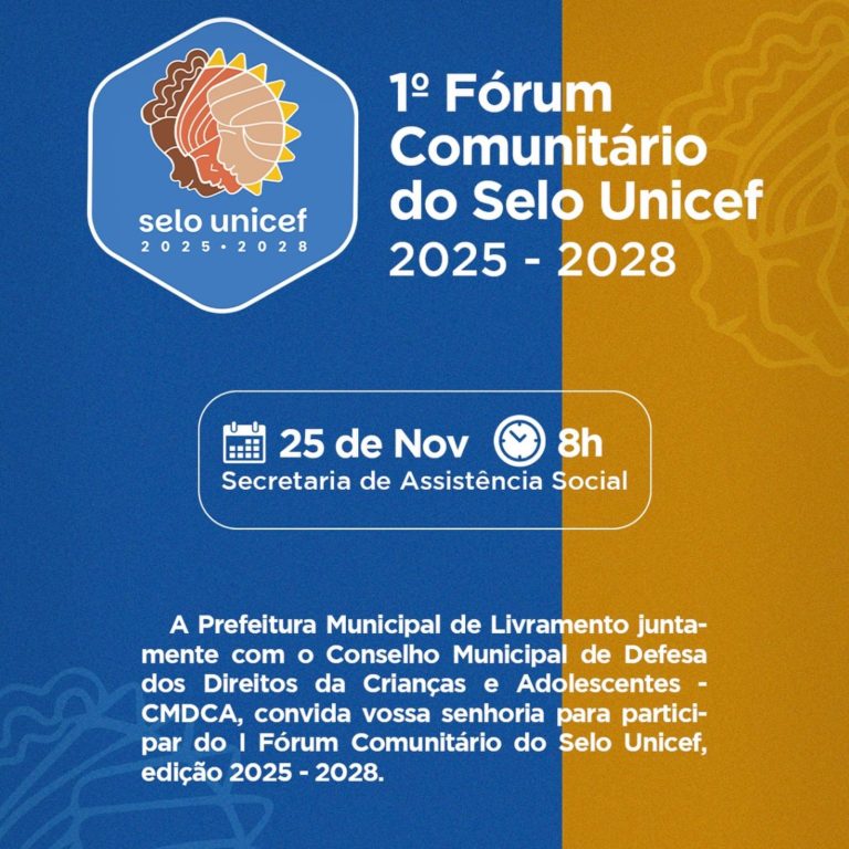 Prefeitura de Livramento realiza 1º Fórum Comunitário do Selo Unicef 2025-2028