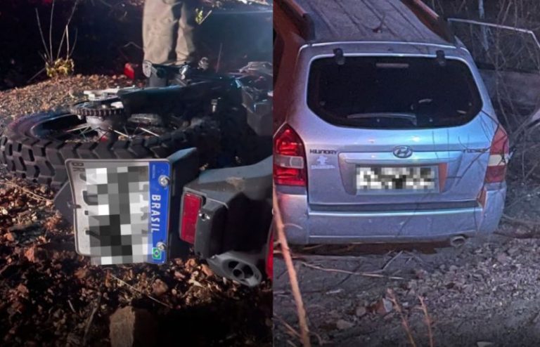 Dois homens morrem em acidente grave entre carro e moto no Sertão