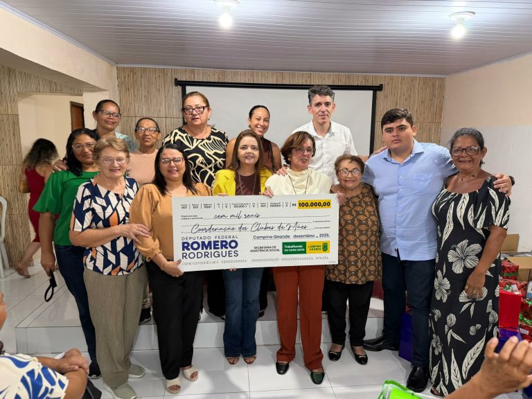 Deputado Romero Rodrigues destina R$ 100 mil aos Clubes de Mães de Campina Grande e anuncia novo aporte para 2026