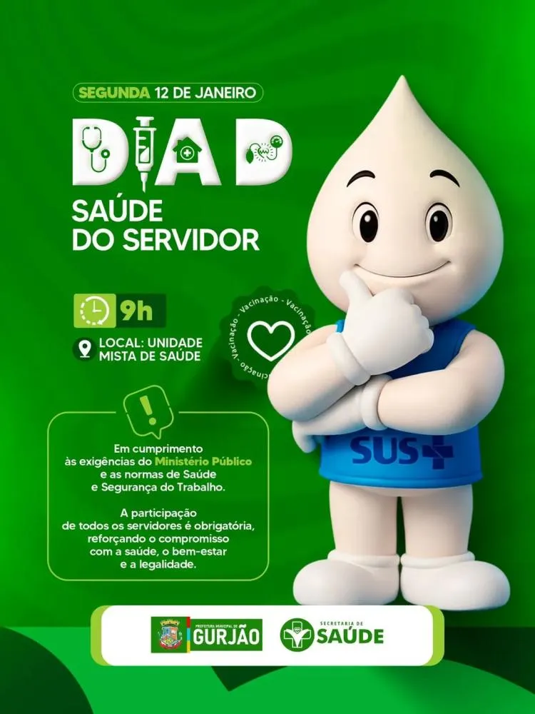 Gurjão realiza Dia D de Vacinação aos servidores e todos os trabalhadores do município nesta segunda