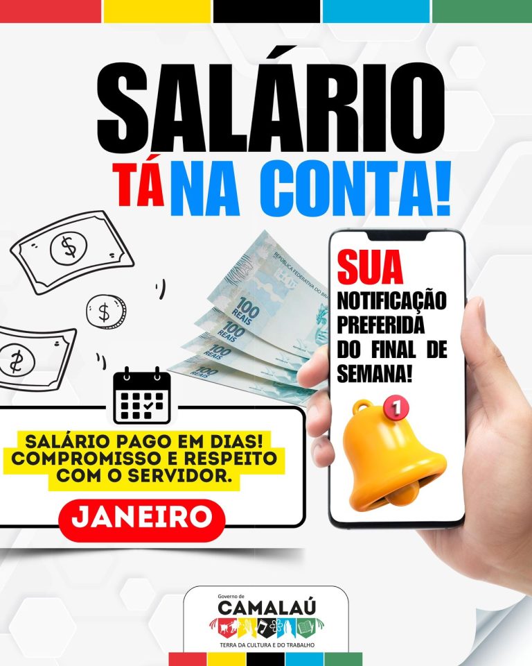 Governo de Camalaú realiza pagamento integral dos servidores referente a janeiro