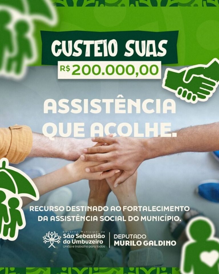 São Sebastião do Umbuzeiro é contemplado com r$ 200mil para fortalecer assistência social