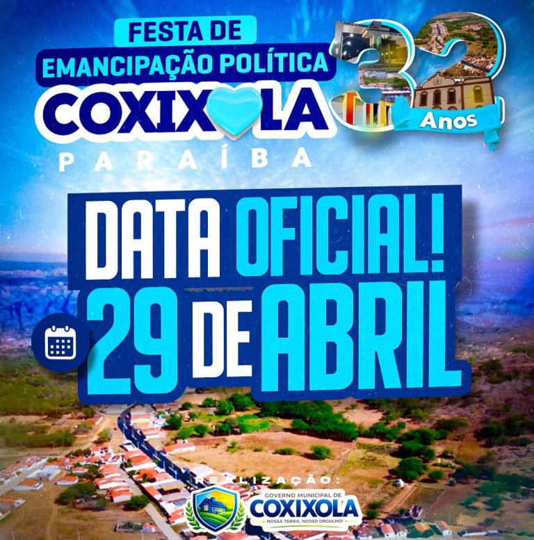 Prefeito Nelsinho Honorato anuncia data para comemoração da festa dos 32 anos de Coxixola